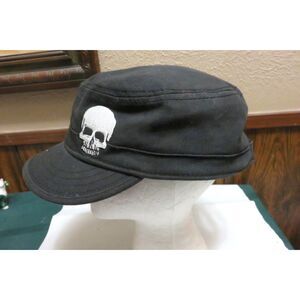 Vintage  Bio-Domes Skull  Logo Black Army Cadet Cap Baseball Hat